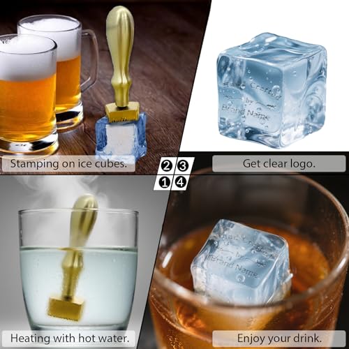 Sello de Hielo Personalizado para Cócteles en Latón miniatura 5