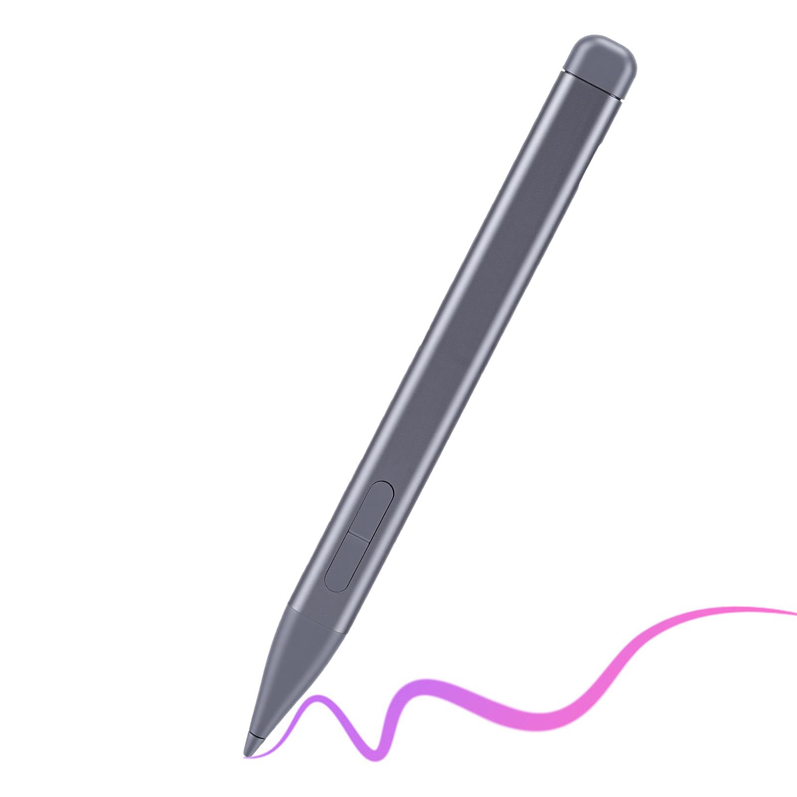 Stylet pour Pro 8 9 X 10, Slim Pen 2 avec sensibilité à la Pression 4096 Bluetooth 5.0, écriture Semblable au Papier, Moteur Haptique, USB C, Fixation Magnétique, Pointe (Grey)