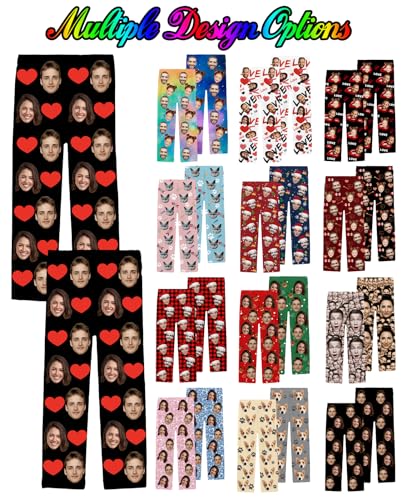 Custom Pajama Pants Personalized Face Photo Pj Bottoms Customized Christmas Pajama Pants with Pocket Gifts for Men Women2