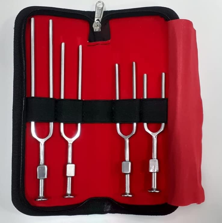 ARINEO Tuning Fork (128, 256, 512 and 1024 Hz) - Set of 4 PCS. in a Carry Bag