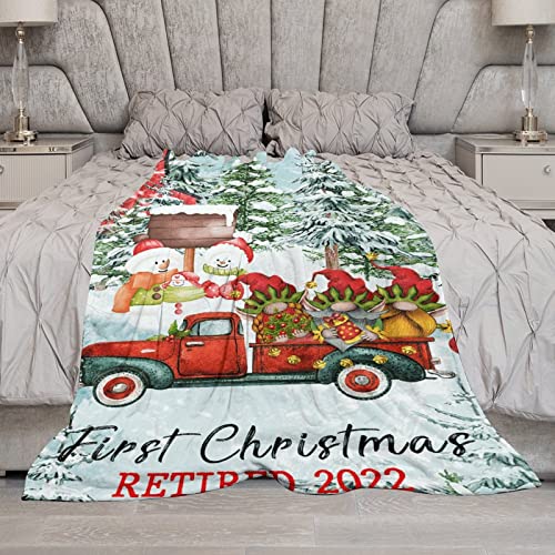 Jeté double face arbre de Noël plaid doux pour voyage et canapé