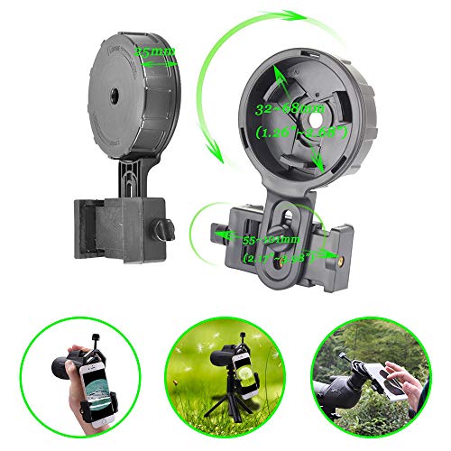 Cell Phone Adapter Mount, Cellphone Smartphone Quick Photography Adapter Mount Compatible Binocular Monocular Spotting Scope Telescope Microscope - Thumbnail 2