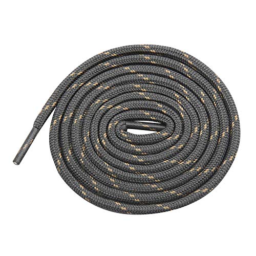 GRAH SANGRAH® Shoelaces for Hiking Shoes, Outdoor Walking Sneakers, Outdoor Hiking, Climbing, Basketball, Work Boot, Running, Sport Shoes (120 Cm/48 Inch, Grey CRM)