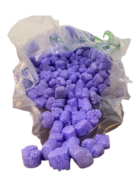 FunPak Plant Based Biodegradable Packing Peanuts 1.5 cu ft Bag Compostable (Purple Hearts)