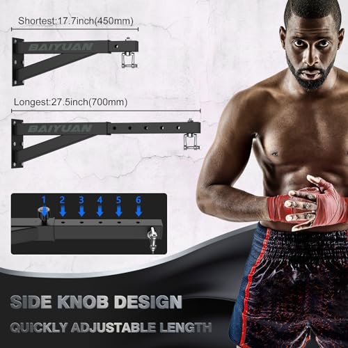 image for BaiYuan Heavy Bag Hanger - Wall Mount Punching Bag Hanger, Adjustable 