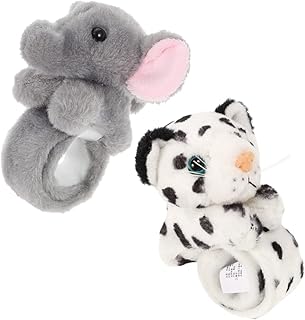Hohopeti 2 Peças Pulseira De Círculo Pop De Pelúcia Pulseiras De Tapa De Aniversário Pulseiras De Tapa De Abraço Pulseira De Tapa De Elefante Pulseira De Presente De Bebê Animais De
