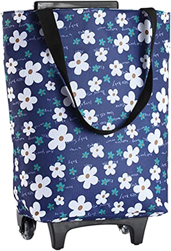 Faltbare Einkaufstasche mit Rädern Tragbare große Einkaufswagen-Trolley-Tasche Wiederverwendbare Einkaufswagen… – Bild 3