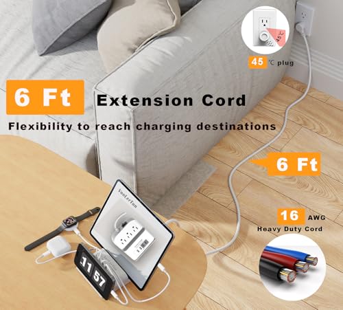 Save 13% on VooLerTun 7-in-1 Surge Protector Power Strip with USB Ports