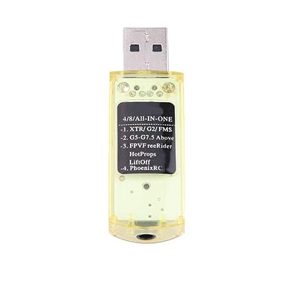 USB Flight Simulator, 22 in 1 RC USB Flight Simulator Adapter Cable for Realflight Phoenix/XTR / G4 / G5 / Aero Fly/FMS