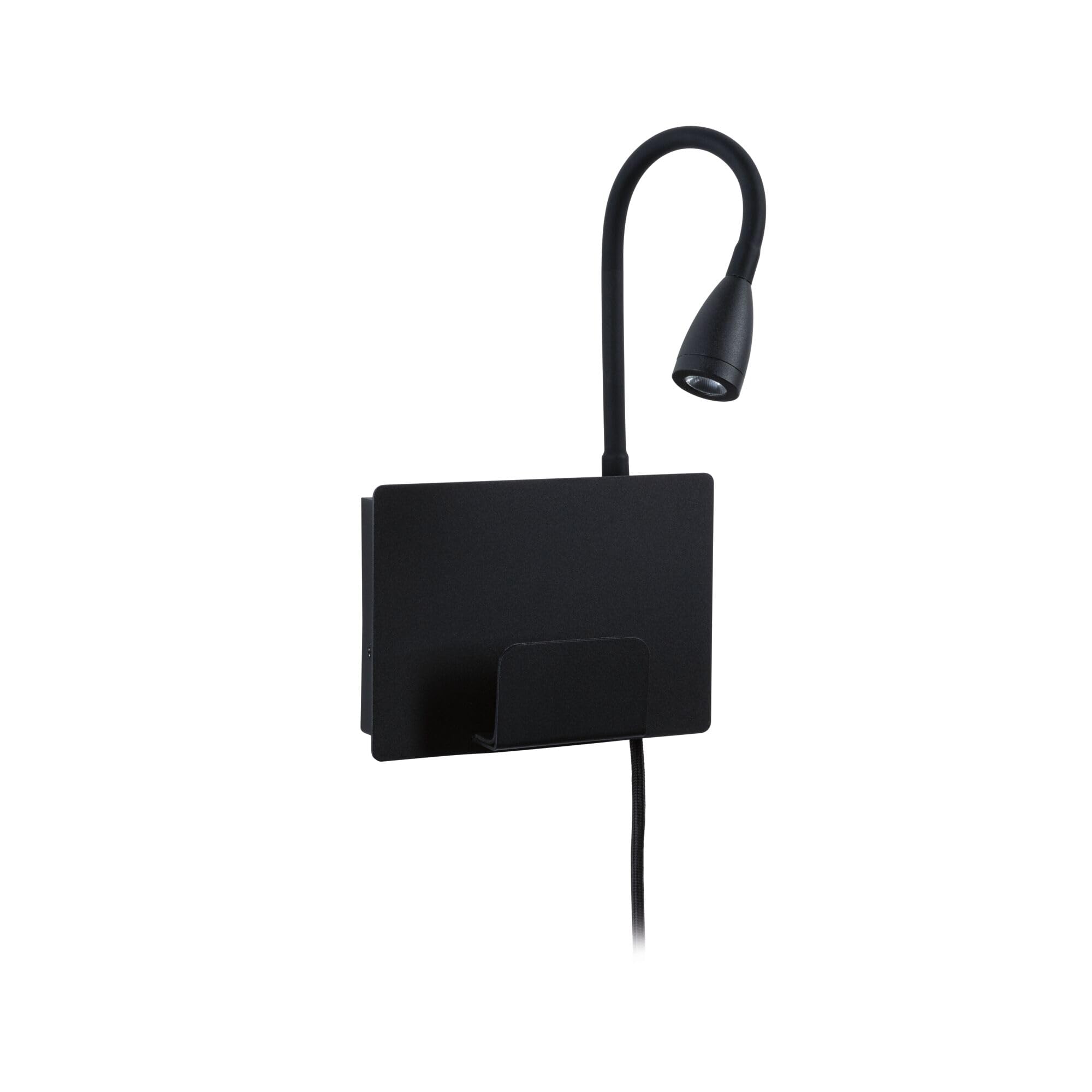 Paulmann 71101 LED Wandleuchte Halina USB C 2700K 200lm 230V 2,4W Schwarz matt Wandleselampe