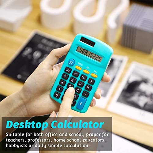 Pocket Size Calculator 8 Digit Display Basic Calculator Solar Battery Dual Power Mini Calculator For Desktop Home Office School Students Kids, 6 Colors (18 Pieces) #TOP6