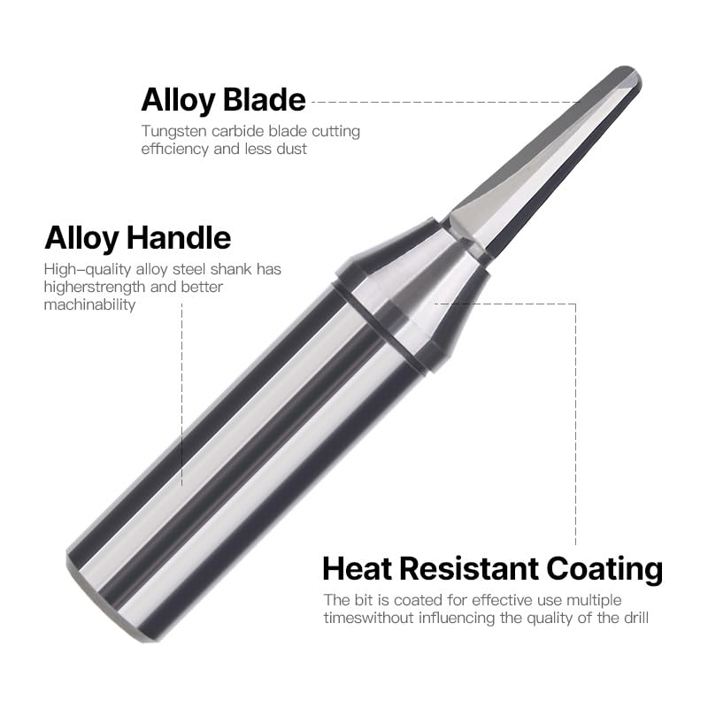 HUHAO 1/2 Inch TCT Router Bits, R1.6mm Rounded Bottom Arc Grooving Cutter for Wood Bending, CNC Milling Smooth Grooves in Solid Wood, Plywood, MDF for Furniture & Door Panels