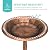Best Choice Products 28in Pedestal Bird Bath, Vintage Outdoor Resin Accent Decoration w/Fleur-de-Lis Accents - Copper