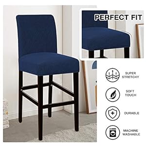 Flamingo P Bar Stool Seat Covers Stool Seat Cover 2 Pack High Stretch Removable Chair Slipcover for Home, Hotel, Wedding, Kitchen, Dining Room, (Navy) Flamingo P Bar Stool Seat Covers Stool Seat Cover 2 Pack High Stretch Removable Chair Slipcover for Home Hotel Wedding Kitchen Dining Room Navy