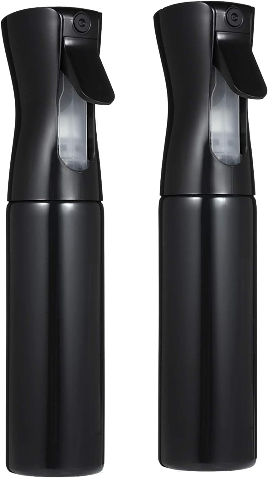 [2 Pcs] 300ml Spray Bottle Salon Hairdressing Sprayer Barber Hairstyling Flower Planting Tools Empty Water Sprayer (Black)