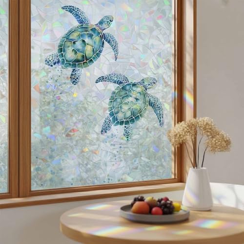 Vinilo decorativo para ventana efecto vitral 19.6 x 39.3 pulgadas miniatura 4