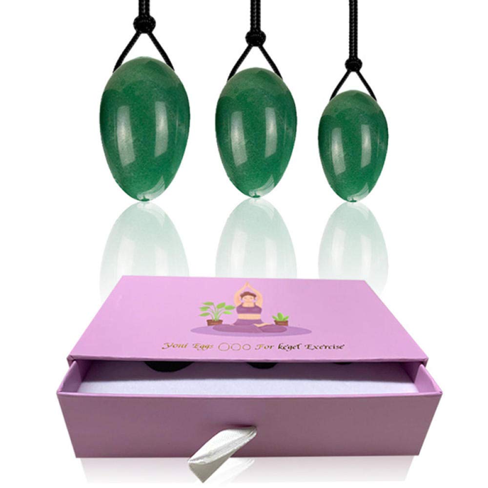 Juego de huevos Yoni de cuarzo rosa Bolas Bolas de Kegel Reparación de pared Suelo pélvico Ejercicio muscular Masajeador Huevos de jade Caja de regalos Huevos Yoni rosados