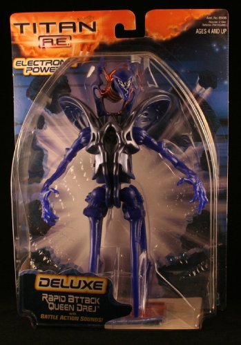 RAPID ATTACK QUEEN DREJ w/ Battle Action Sounds TITAN A.E. Deluxe Electronic Power 2000 Action Figure by Titan A.E.