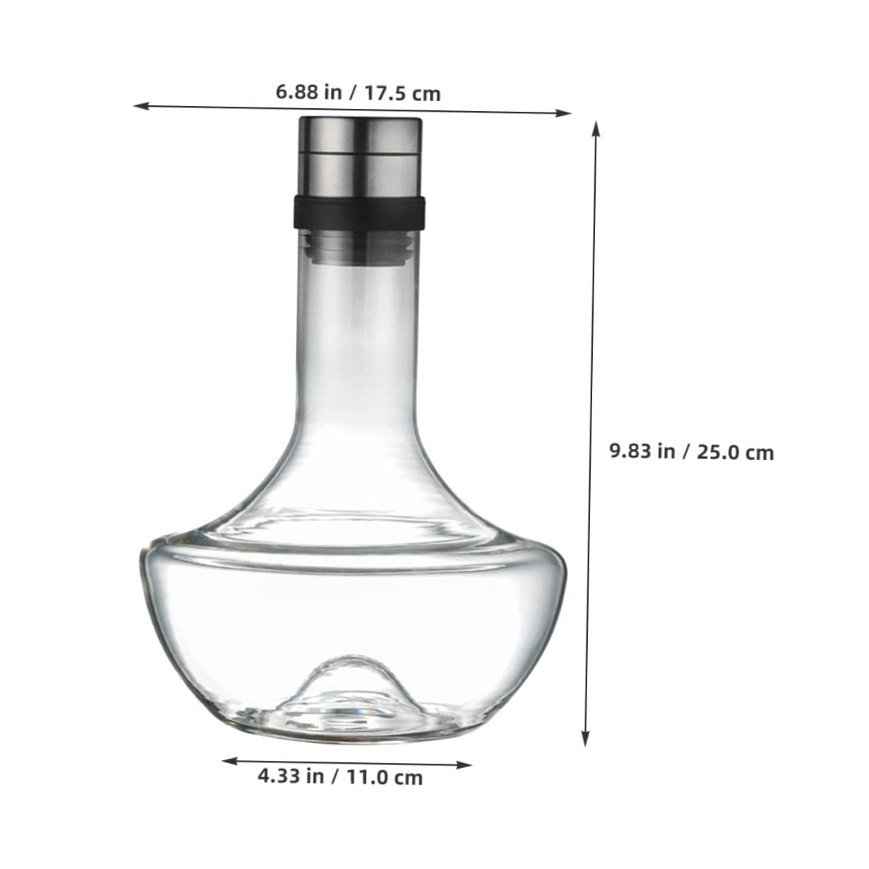 TOYANDONA Decantador de Vino Rápido de Vidrio Transparente Decantador Hogar de Vino Portátil de Vidrio Doméstico para Servir Tinto