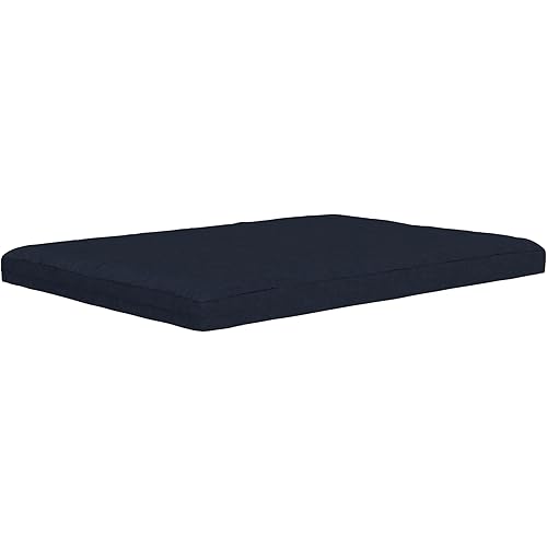 DHP Lexi 6 Inch Square Quilted Microfiber Futon Mattress, Full, Blue
