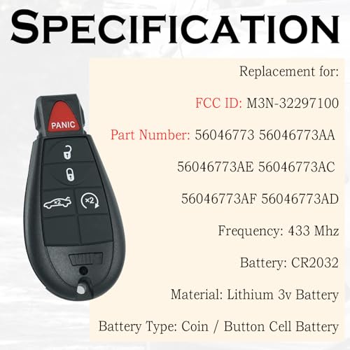 Télécommande Dodge Dart 433 MHz avec composants électroniques fiables - 3