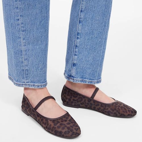 Mary Jane Ballet Flats for Women Square Toe Elastic Strap Slip on Ballerina Flats Dressy Casual Daily Wedding Party Shoes2