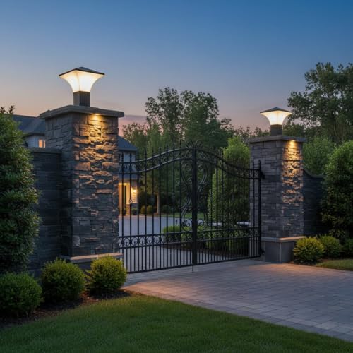 Image of BrighLyt Waterproof Outdoor Gate Light for Home Entrance - Rustproof Pillar Lamp for Garden, Patio & Boundary Wall (GL01, Pack of 1)