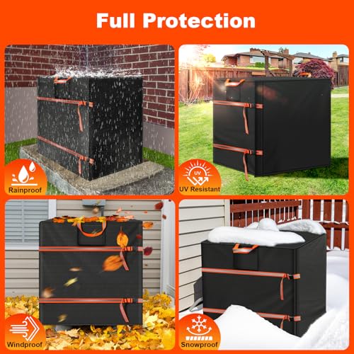 Image of TRELC Winter Air Conditioner Covers for Outside Units, 3mm Thickened Insulation EPE Foam for Insulation, Heavy Duty 600D Winter AC Cover, 5 Layers Insulation Outdoor AC Cover(28 inch W x 28 inch D x 32 inch H)