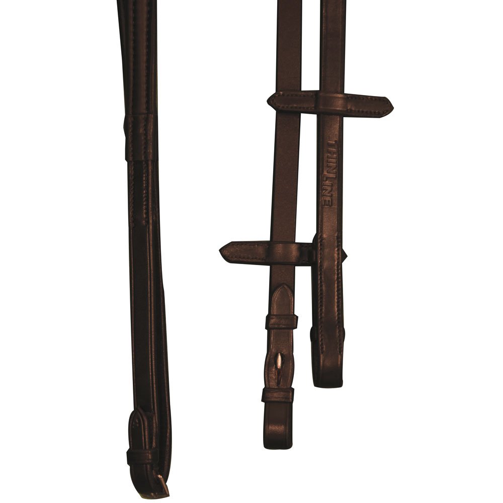 Thinline Hook Stud Reins, 54-Inch, Black
