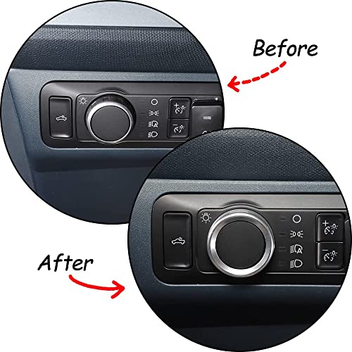Air Conditioner Switch Knob Cover Fit For Ford Maverick 2022, Ac Climate Control Knob Ring Air Conditioner Switch Cover, Air Conditioner And Volume Knob Cover 5Pcs (Silver) #TOP1