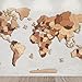 Handiwoo Wooden World Map 3D, Wood World Map Wall Art, Multilayered Wooden Map of The World Wall Decoration, Idea Housewarming Gift Large Wood Travel Map for Home & Office Décor (M)