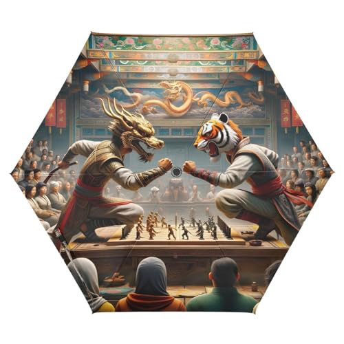 Parapluie Chess Battle pour camping-car contre la pluie urbaine