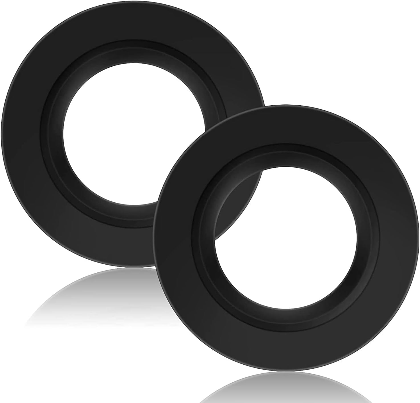Ledsone Black 2 Pcs Lampshade Reducer Ring Adapter For E26/E27 Light Bulb Holders Converts 60Mm To 29Mm Metal Converter For Table & Ceiling Lampshades, Pendant Light Fixtures
