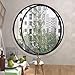 Round Window, Rotating Window, 360-Degree Rotating Round Ventilation Windows, Tempered Safety Glass Porthole Casement, Aluminum Pivot with Handle for Indoor, Office Home 70cm/27.5in (gray