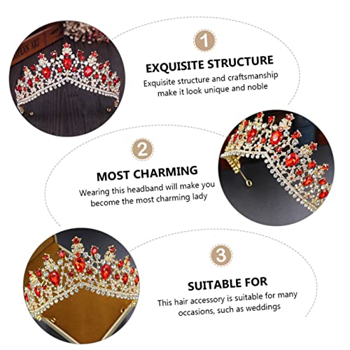Corona nupcial elegante de diamantes tocado cómodo para bodas 6