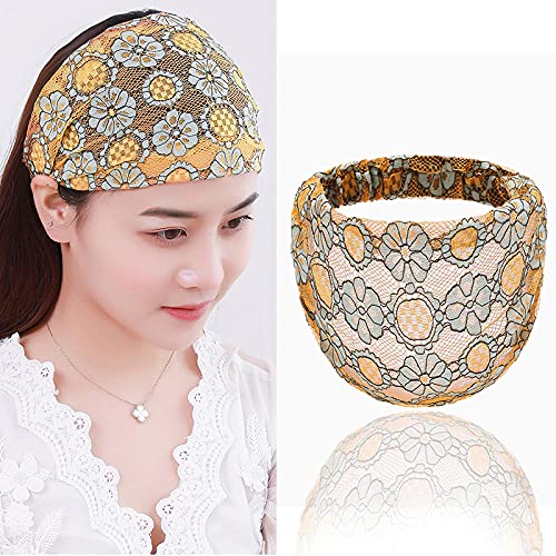 Fascia per Capelli Donna Cotone 4 Pezzi di Pizzo