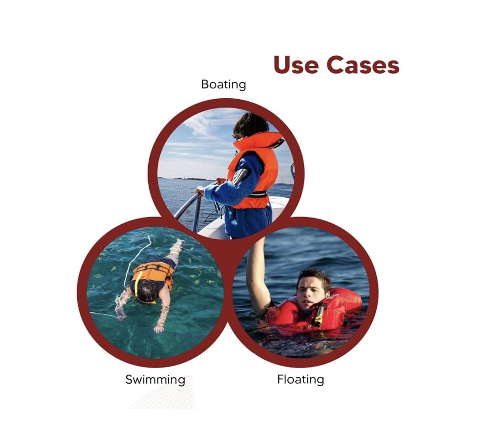CHANDOKS Life Jacket Polyster Fabric with EPE Foam for Adult Safety Jacket Along with Whistle for Swimming, Boating, Floating- Weight Capacity Upto 125 Kg (2) 3