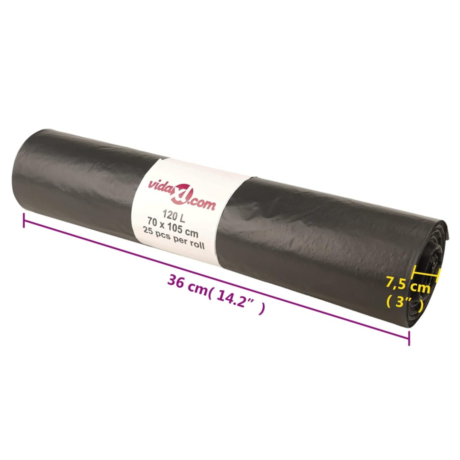 Gecheer Sacchetti per Cestini 250 pz Neri 120 L
