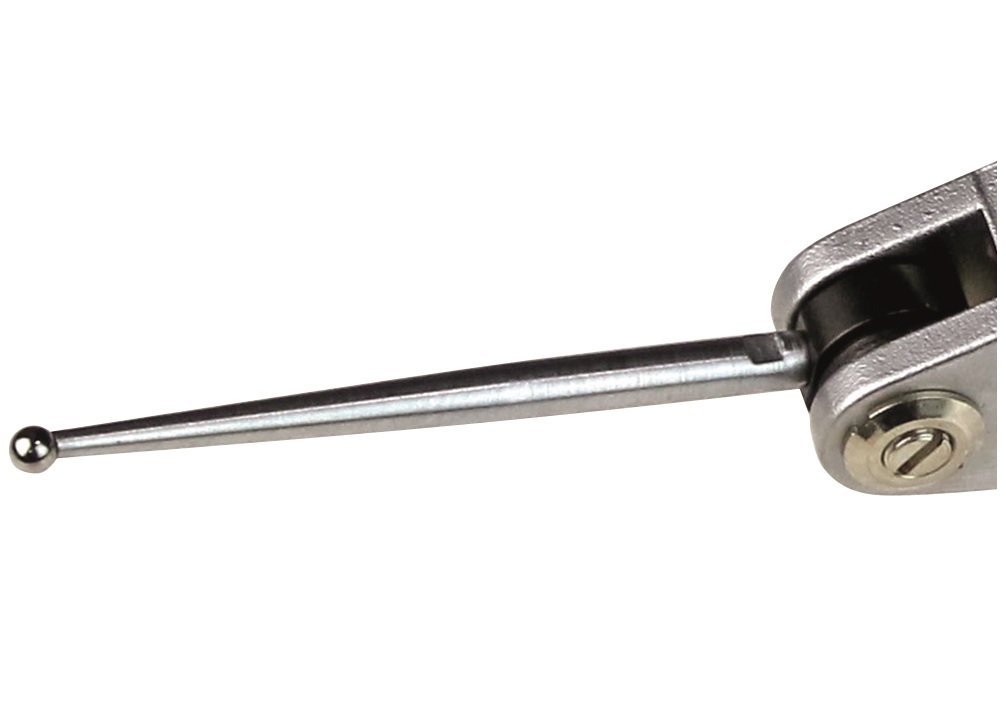 CNC QUALITÄT, miernik z dźwignią czujnika, zakres pomiarowy 0,8 mm, odczyt 0,01 mm, z długim przyciskiem
