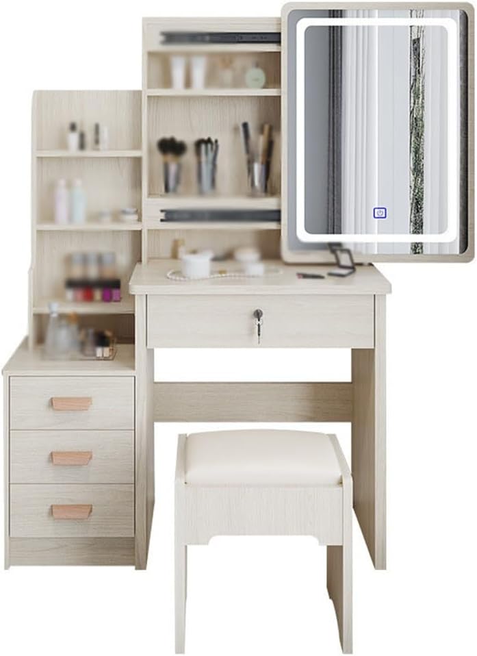 Dressing Table in Bedroom Bedside Storage Cabinet Book Integrated