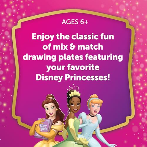 Image of Fashion Plates Disney Princess - Mix-and-Match Drawing Kit, Arts and Crafts, Coloring, Art Supplies, Craft Supplies, Stencils, Crayons Included, Create Your Own Designs, Ages 6+