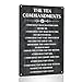 The Ten Commandments Thou Shalt Have No Other Gods Before Me Metal Hanging Sign Inspirational Signs Gift Farmhouse Rustic Wall Art Home Office Living Room Wall Decoration 12 x 8 Inches