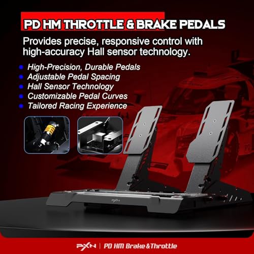 Image of PXN V10 Ultra Direct Drive Racing Wheel, 3.2Nm Force Feedback, Hall Effect Metal Pedals, 4 Aluminum Paddle Shifters, Sim Racing Wheel for PC, PS4, Xbox Series
