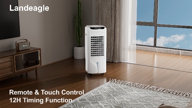 Image of Landeagle 32 inch Swamp Cooler,1800CFM Windowless Portable Air Conditioners with 120Oscillation,Evaporative Coolers with 4.2Gal Tank,12H Timer,Cooling Fans that Blow Cold Air for Room Indoor,Snow White