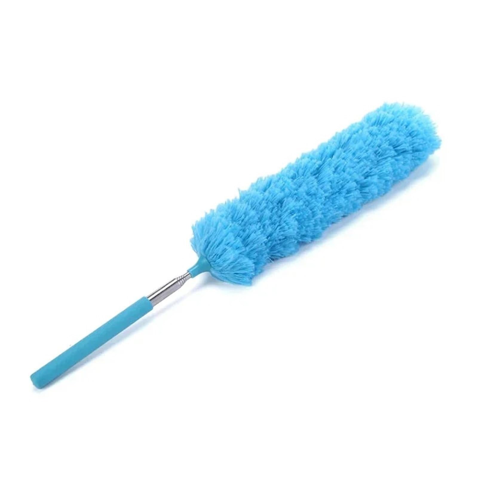 Extendable Dusters For Cleaning 2pc 360 Electrostatic Dust Duster Telescopic Stainless Steel Household Feather Cleaning Tool(Blue)