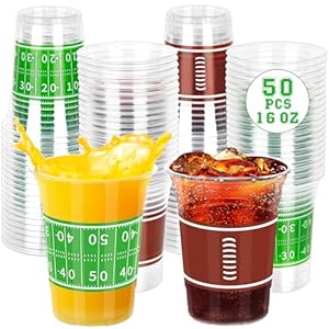 50 PCS Football Cups, 16 OZ Footbal...