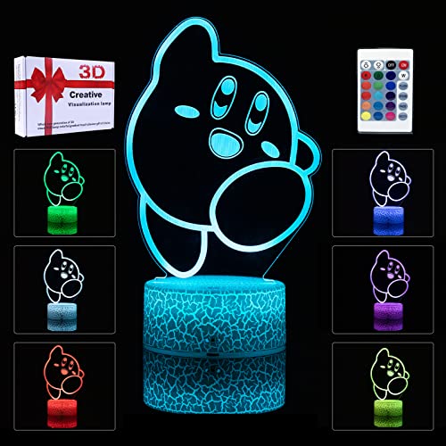 Arrucoly 3D Night Light LED Table Lamp 16 Colors Changing with Remote Control Room Decor Gifts for Fans Christmas Birthday