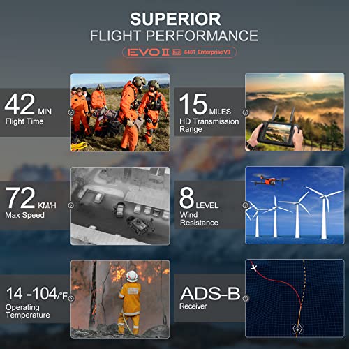[Version 3] Autel Robotics Evo Ii Dual 640T Enterprise V3, 640*512@30 Fps Thermal Imaging＆0.8" Ryyb Cmos 8K Sensor, 10+ Temperature Measurement Modes, F-Ree Thermal Analysis Tool, 15Km Hd Video Transmission, 42Mins Flight Time, 360° Obstacle Avoidance, 1-16X Zoom, Enterprise Longer Carbon Fiber Arms, Evo 2 Dual 640T Enterprise Ver. 3 With 7.9" Touch Screen Smart Controller V3, Extra 64G+32G Memory Cards & Enterprise Propellers & Landing Pad & Custom Lens Wipe, For Firefighting/Search&Rescue/Public Safety/Border Protection, Compatible With Live Deck 2, Fully Ser-Vice Directly By Autel, 24H Customer Care, 2023 Newest #TOP5
