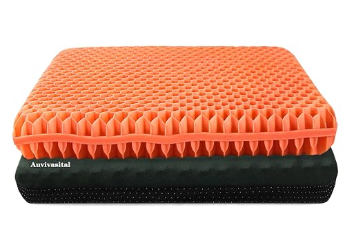 Plus Size Gel Seat Cushion for Long Sitting, Cooling Supportive