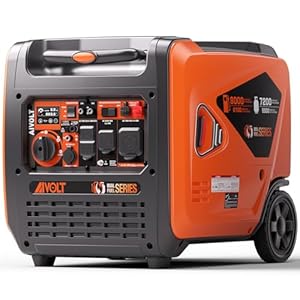 AIVOLT 8000W Dual Fuel Super Quiet Inverter Generator with Electric Start – Gas Propane Powered Portable Generator Upgraded Version for Home Backup, RV, Camping & Travel – 50 State Approved
